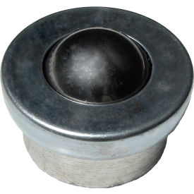 Ball Transfer, Drop In Style, 1" Dia. Carbon Steel Ball & Housing, 200 lb. Capacity