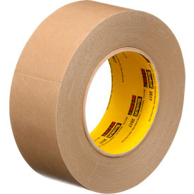 Flatback Tape, 1-7/8" x 60-1/8 Yds., 6.5 Mil, Medium Brown, 24 Rolls/Case