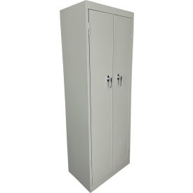 FS-Fixed Shelf Basic Utility Cabinet, 24"W x 15"D x 66"H, Gray, All-Welded