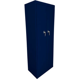 FS-Fixed Shelf Basic Utility Cabinet, 24"W x 15"D x 66"H, Navy, All-Welded