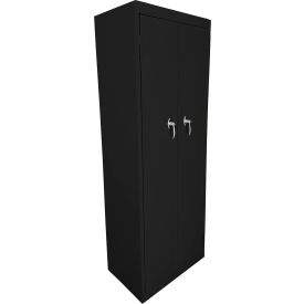 FS-Fixed Shelf Basic Utility Cabinet, 24"W x 15"D x 66"H, Black, All-Welded