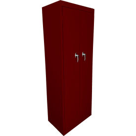 FS-Fixed Shelf Basic Utility Cabinet, 24"W x 15"D x 66"H, Wine Red, All-Welded