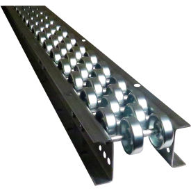2-1/4" W Straight Skate Wheel Conveyor, 10'L, Galvanized Steel, 16 WPF