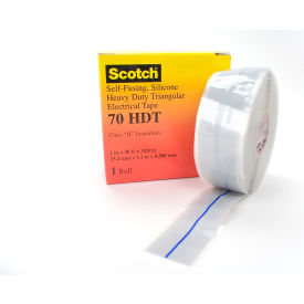 Scotch 70 HDT Rubber Electrical Tape, 1"W x 30'L, Sky Blue/Gray, Pack of 24