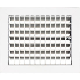 Aluminum Adjustable 1-Way Deflection Wall Register, 10" x 8", White