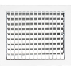 Aluminum Adjustable 1-Way Deflection Wall Register, 12" x 10", White