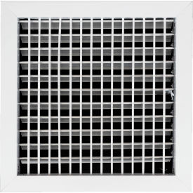 Aluminum Adjustable 1-Way Deflection Wall Register, 12" x 12", White