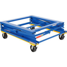 Adjustable Pallet Stand with Casters, 48-13/16"L x 40-1/2"W x 16-13/16"H. 1500 lb. Cap.