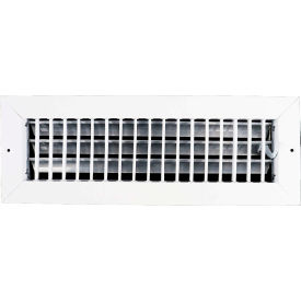 Aluminum Adjustable 1-Way Deflection Wall Register, 14" x 4", White
