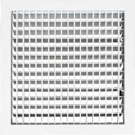 Aluminum Adjustable 1-Way Deflection Wall Register, 14" x 14", White