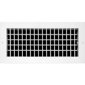 Aluminum Adjustable 1-Way Deflection Wall Register, 14" x 6", White