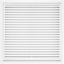 Aluminum Return Air Filter Grille, 24" x 24", White