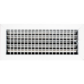 Aluminum Adjustable 1-Way Deflection Wall Register, 16" x 6", White