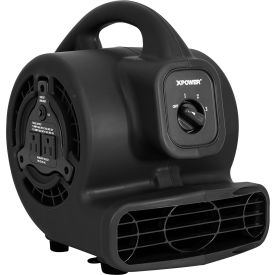 Mini Mighty Air Mover, Utility Fan, Blower with Built-in Power Outlets, 1/8 HP, 600 CFM