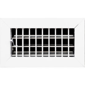 Aluminum Adjustable 1-Way Deflection Wall Register, 6" x 4", White