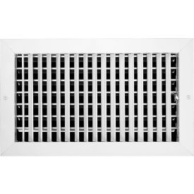 Aluminum Adjustable 1-Way Deflection Wall Register, 14" x 8", White