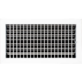 Aluminum Adjustable 1-Way Deflection Wall Register, 16" x 8", White
