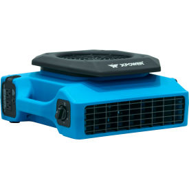 Low Profile Air Mover, Floor Fan, Carpet Dryer w/Built-in Power Outlets, 1/8 HP, 650 CFM