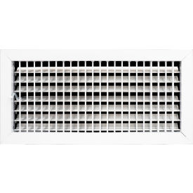 Aluminum Adjustable 1-Way Deflection Wall Register, 18" x 8", White