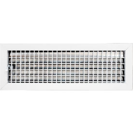 Aluminum Adjustable 1-Way Deflection Wall Register, 20" x 6", White