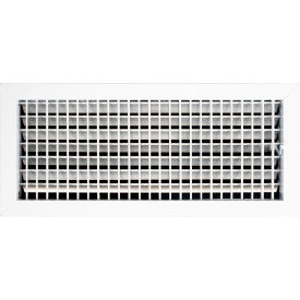Aluminum Adjustable 1-Way Deflection Wall Register, 20" x 8", White