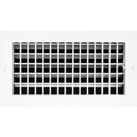 Aluminum Adjustable 1-Way Deflection Wall Register, 10" x 4", White