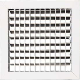 Aluminum Adjustable 1-Way Deflection Wall Register, 10" x 10", White