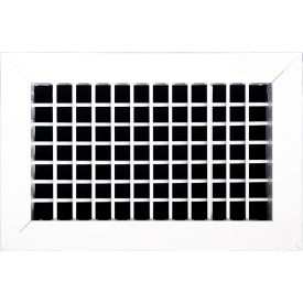 Aluminum Adjustable 2-Way Double Fin Deflection Wall Register, 10" x 6", White