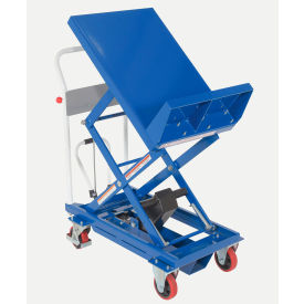 Steel Heavy Duty Low Profile Scissor Lift Cart, 30" x 19-1/2" Platform, 400 lb. Cap