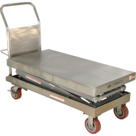 Steel Hydraulic Elevating Cart w/Foot Pump, 47-1/2" x 24" Platform, 1500 lb. Capacity
