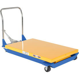 Steel Foot Pump Powered Scissor Cart, 48" x 32" Platform, 1500 lb. Capacity