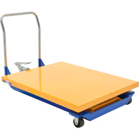 Steel Foot Pump Powered Scissor Cart, 48" x 40" Platform, 1000 lb. Capacity