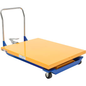 Steel Foot Pump Powered Scissor Cart, 48" x 40" Platform, 1500 lb. Capacity