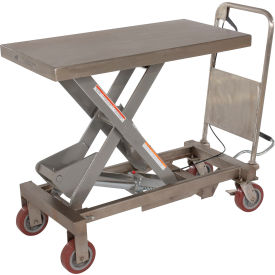 Aluminum Hydraulic Elevating Cart w/Foot Pump, 39-1/2" x 20" Platform, 1750 lb. Cap