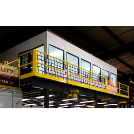 Mezzanine Guardrail Safety Netting, Kit, 25'L x 42"W, Black
