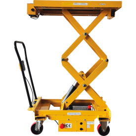 Partially SS Hydraulic Elevating Cart, 39-3/4" x 20-1/2" Platform, 1000 lb. Capacity