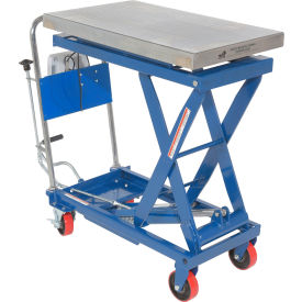 Steel Scissor Cart with Scale, 32" x 19-1/2" Platform, 1000 lb. Cap.