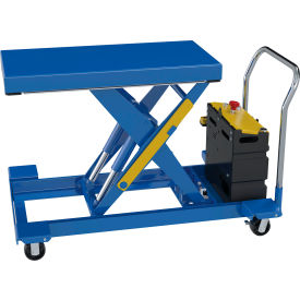 Steel 12V DC Powered Hydraulic Elevating Cart, 40-3/8" x 20-3/8" Platform, 2000 lb. Cap.
