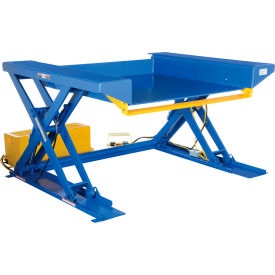 Steel Ground Lift Scissor Table, 78"L x 67-1/16"W, 2000 lb. Capacity