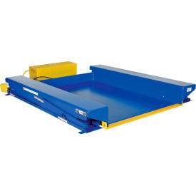 Steel Ground Lift Scissor Table, 78"L x 75-1/16"W, 4000 Lb. Capacity