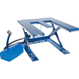 Steel Low Profile Electric Lift Table E Type, 63"Lx 53-1/2"W, 3000 Lb. Capacity