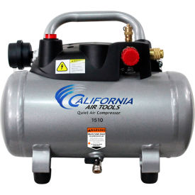 Quiet Air Compressor, Horizontal, 1.5 Gallon Capacity, 2.2 CFM, 1 HP