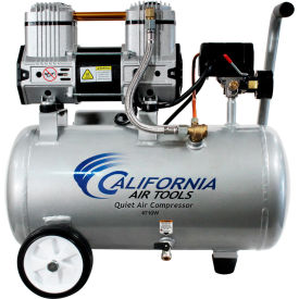 Quiet Air Compressor, Horizontal, 4.7 Gallon Capacity, 2.2 CFM, 1 HP