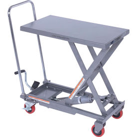 Steel Scissor Lift Table Foot Pump, 27-1/2" x 15-3/4" Platform, 220 lb. Capacity