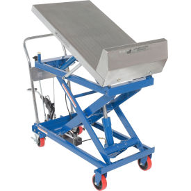 Steel Scissor Lift Table Foot Pump, 33-1/2" x 22" Platform, 1000 lb. Capacity