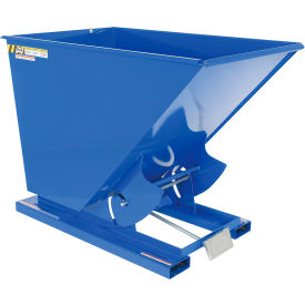 Steel Heavy Duty D-Style Self Dumping Hopper, 1-1/2 Cu. Yd., 6000 lb. Capacity, Blue