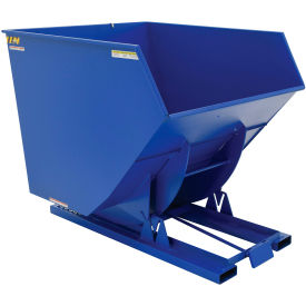 Steel Heavy Duty D-Style Self Dumping Hopper, 3-1/2 Cu. Yd., 6000 lb. Capacity, Blue