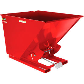 Steel Light Duty D-Style Self Dumping Hopper, 2 Cu. Yd., 2000 lb. Capacity, Soda Red