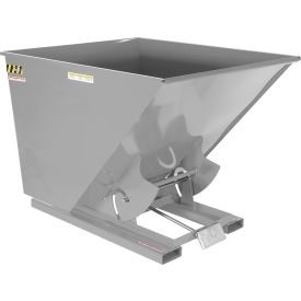 Steel Medium Duty D-Style Self Dumping Hopper, 2 Cu. Yd., 4000 lb. Cap., Machine Gray