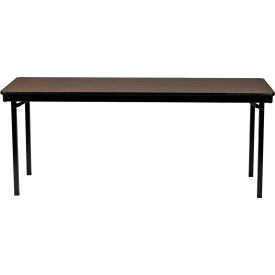 Max Seating Folding Table, Particleboard Core/T-Mold, 72"L x 24"W, Montana Walnut